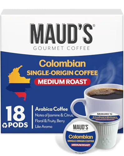 Outstanding Colombian Single Origin Coffee Pods 18 Count Long-Lasting
