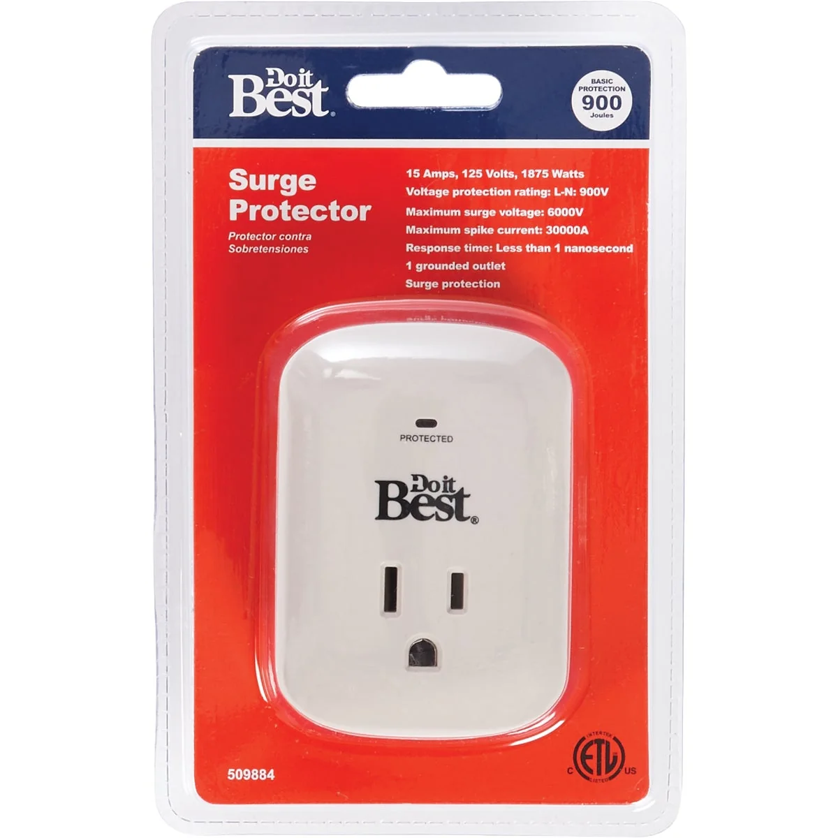 Sustainable Do it 1-Outlet 15A Gray Surge Tap Casual
