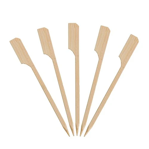 Dependable 1000 Count KingSeal Natural Green Bamboo Wood Paddle Picks Powerful