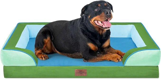 Specialty Comfort Expression Orthopedic Dog Bed for Extra Large Dogs 45×35 Inch Waterproof Egg Crate Foam XL Pet Bed with Removable Bolsters Dog Couch with Washable Cover Non-Slip Bottom BostonAbout ThisOverview High-End