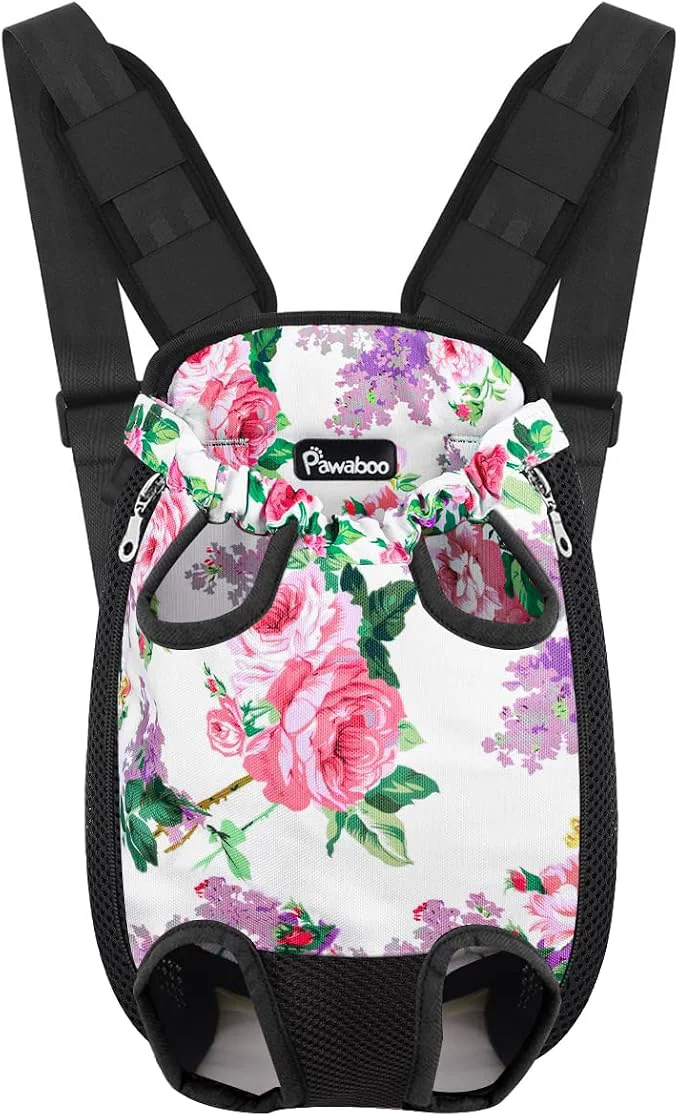 Certified Pawaboo Adjustable Dog Carrier Purses Pet Front Cat Travel Bag Dog Carrier Lightweight