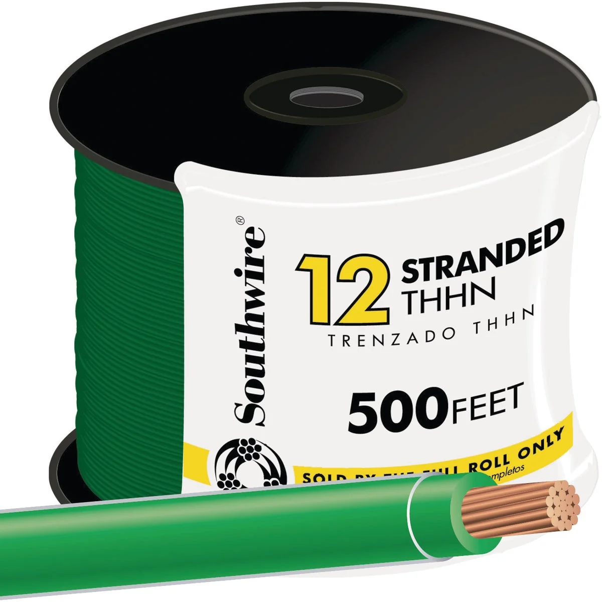 Elegant Southwire 500 Ft. 12 AWG Stranded Green THHN Electrical Wire Certified