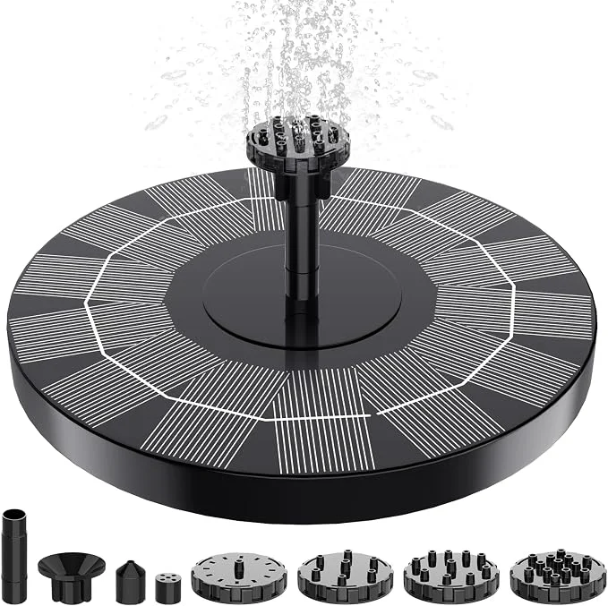 Efficient 2.5W Solar Bird Bath Fountain Pump Solar Fountains Solar Powered Water Responsible