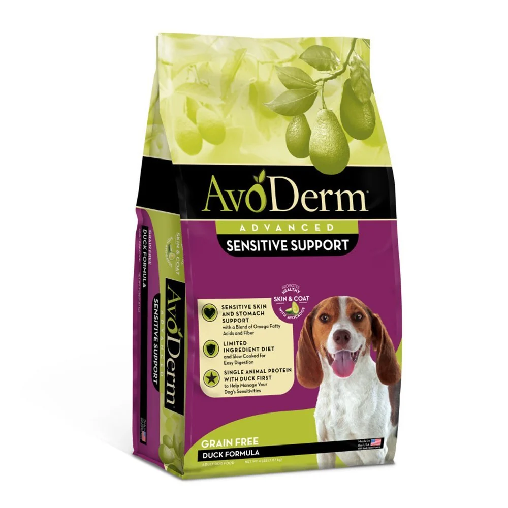 Authentic AvoDerm Natural Advanced Sensitive Support Duck Formula Adult Dry Dog Food 4-lb Premium