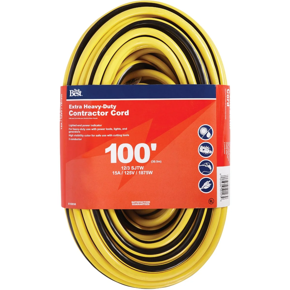 Easy-to-Use Do it 100 Ft. 12 3 Extra Heavy-Duty Contractor Extension Cord Professional