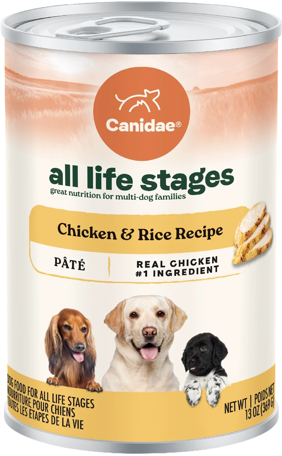 Detailed CANIDAE All Life Stages Canned Dog Food Chicken Rice 13-oz First-Class