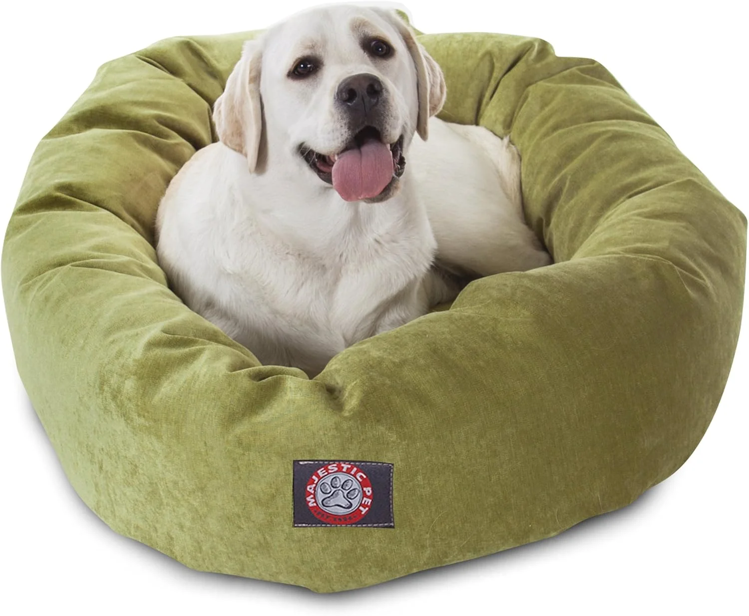 Fine Majestic Pet Villa 40 Inch Shredded Memory Foam Dog Bed for Large Sized Dogs 40x29x9 Inch–Orthopedic Dog Bed with Removable Washable Cover-Washable Large Pet Bed with Head Support-Apple Environmentally Friendly
