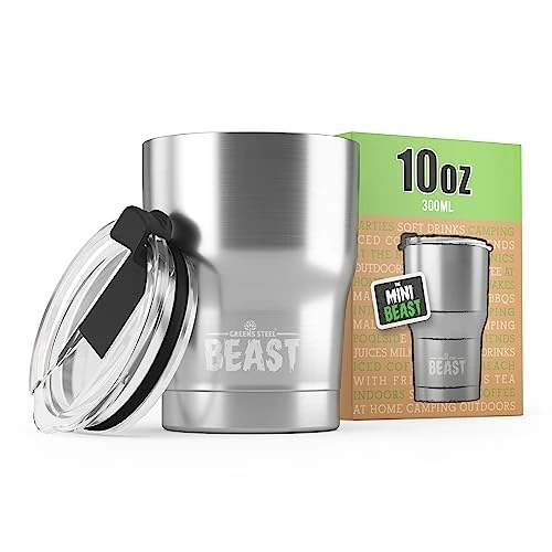 Eco-Friendly Beast 10 oz Tumbler Stainless Steel Vacuum Insulated Coffee Ice Cup Double Wall Travel Flask Sophisticated