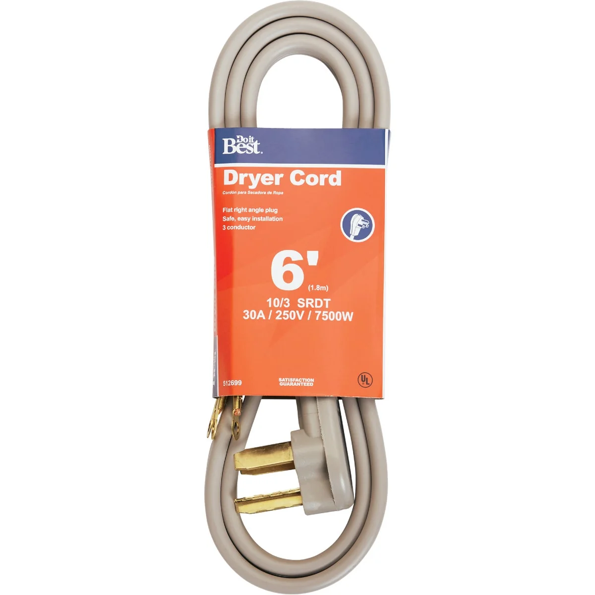 Carefully Designed Do it 6 Ft. 10 3 30A Dryer Cord Unique