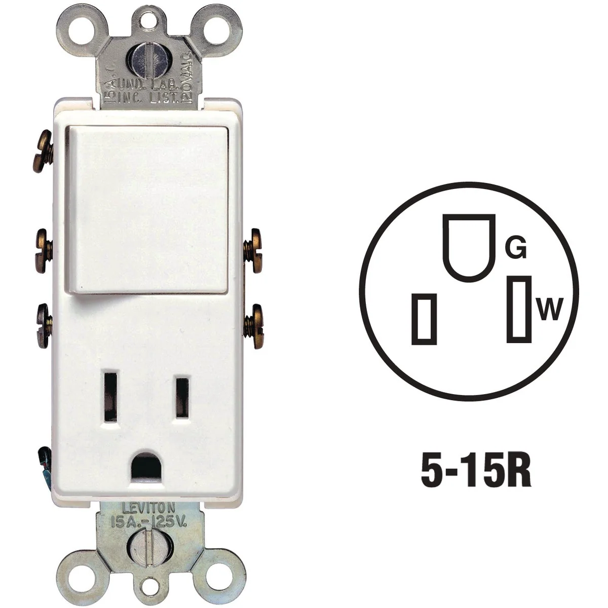 Exclusive Leviton White 15A Switch Outlet Powerful