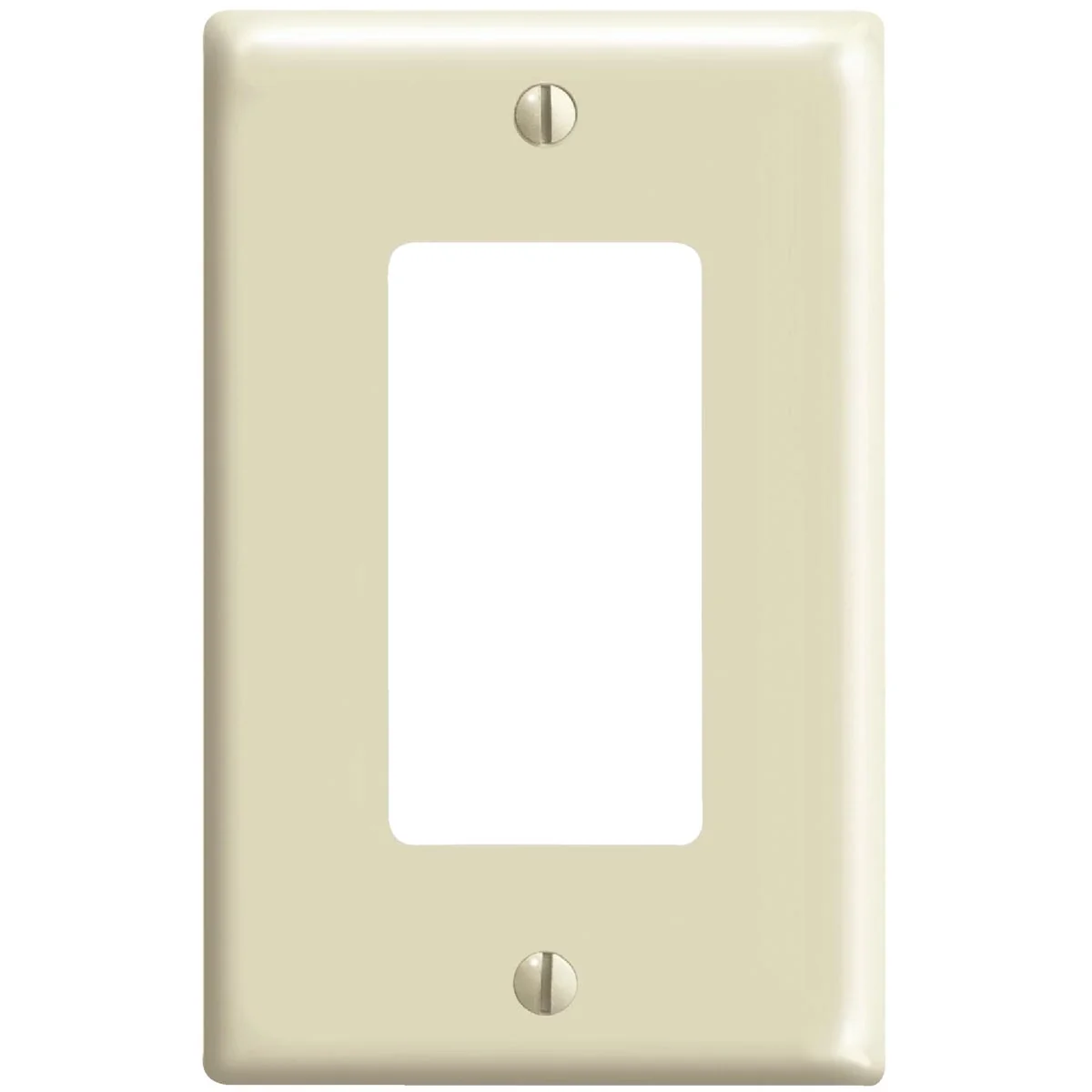 High-End Leviton Mid-Way 1-Gang Smooth Plastic Rocker Decorator Wall Plate Ivory Organic