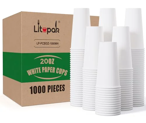 Practical 1000 pack Paper Cup Disposable 20 oz 125.99 Count Traditional