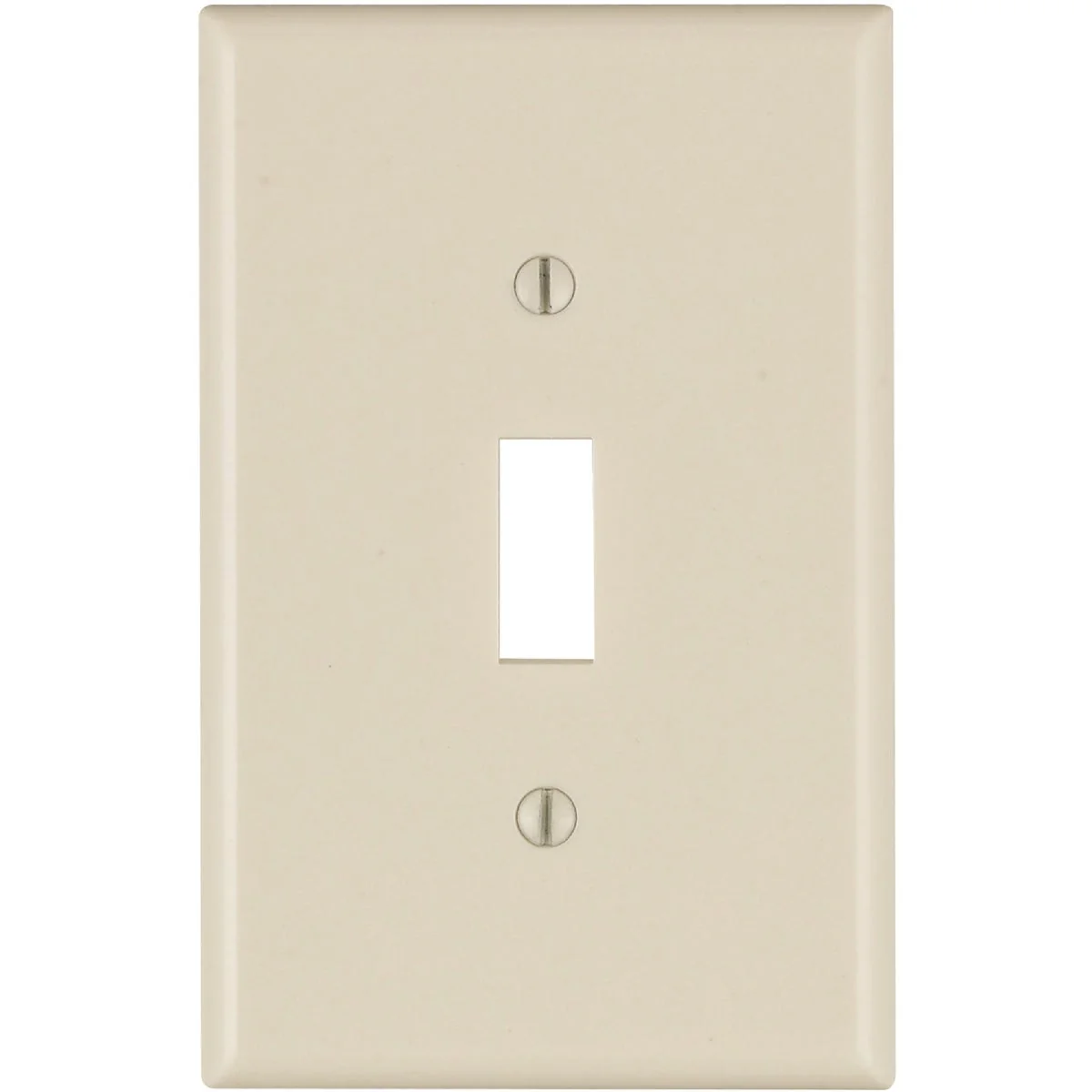 Outstanding Leviton 1-Gang Smooth Plastic Mid-Way Toggle Switch Wall Plate Light Almond Prestigious