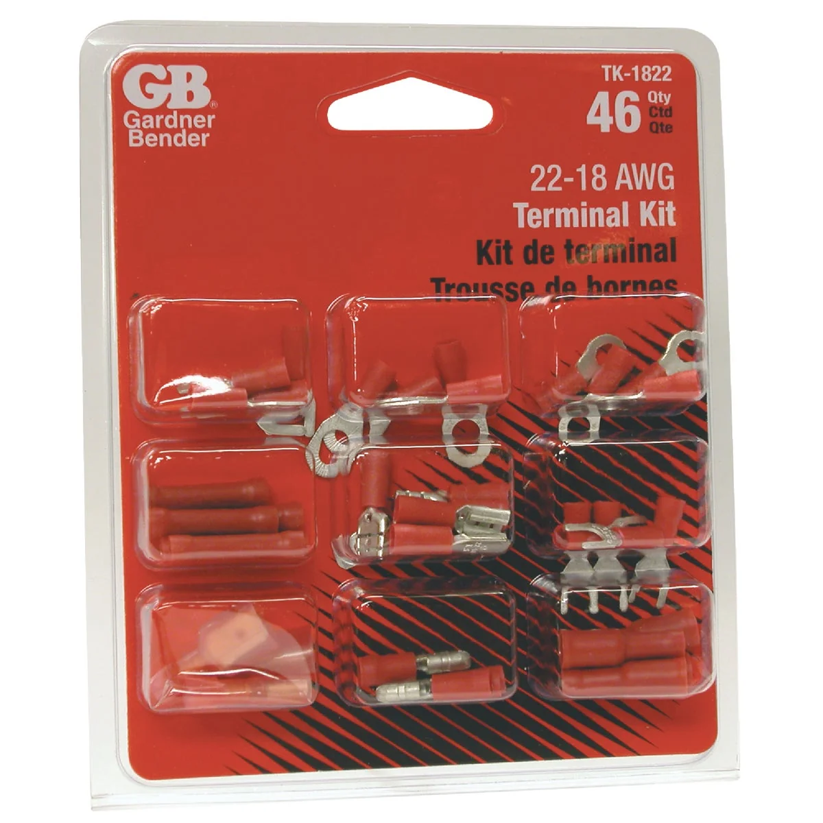 Green Gardner Bender 18 to 22 AWG 46 Pieces Wire Terminal Kit Functional
