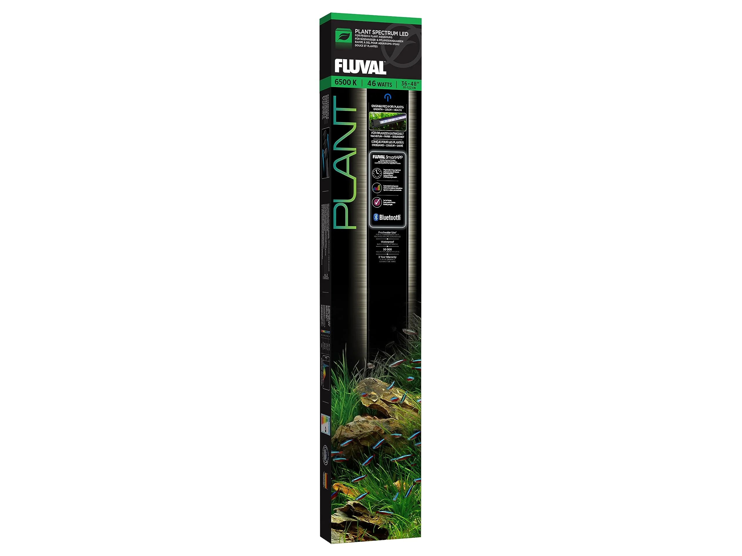 Official Fluval Plant 3.0 LED Planted Aquarium Lighting — 46W 36-46 Inches Enhanced
