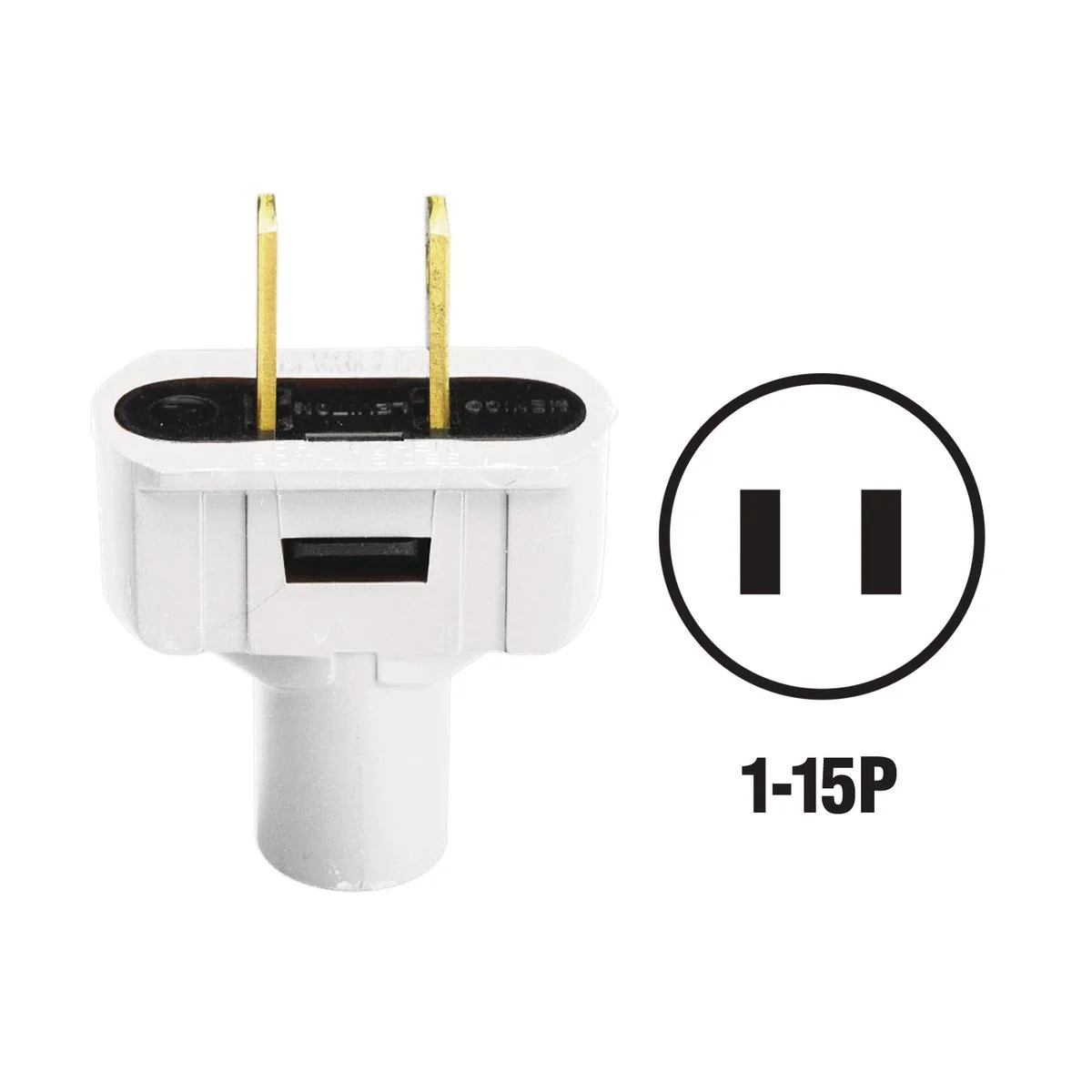 Fast Leviton 15A 125V 2-Wire 2-Pole Vinyl Cord Plug White Relaxed