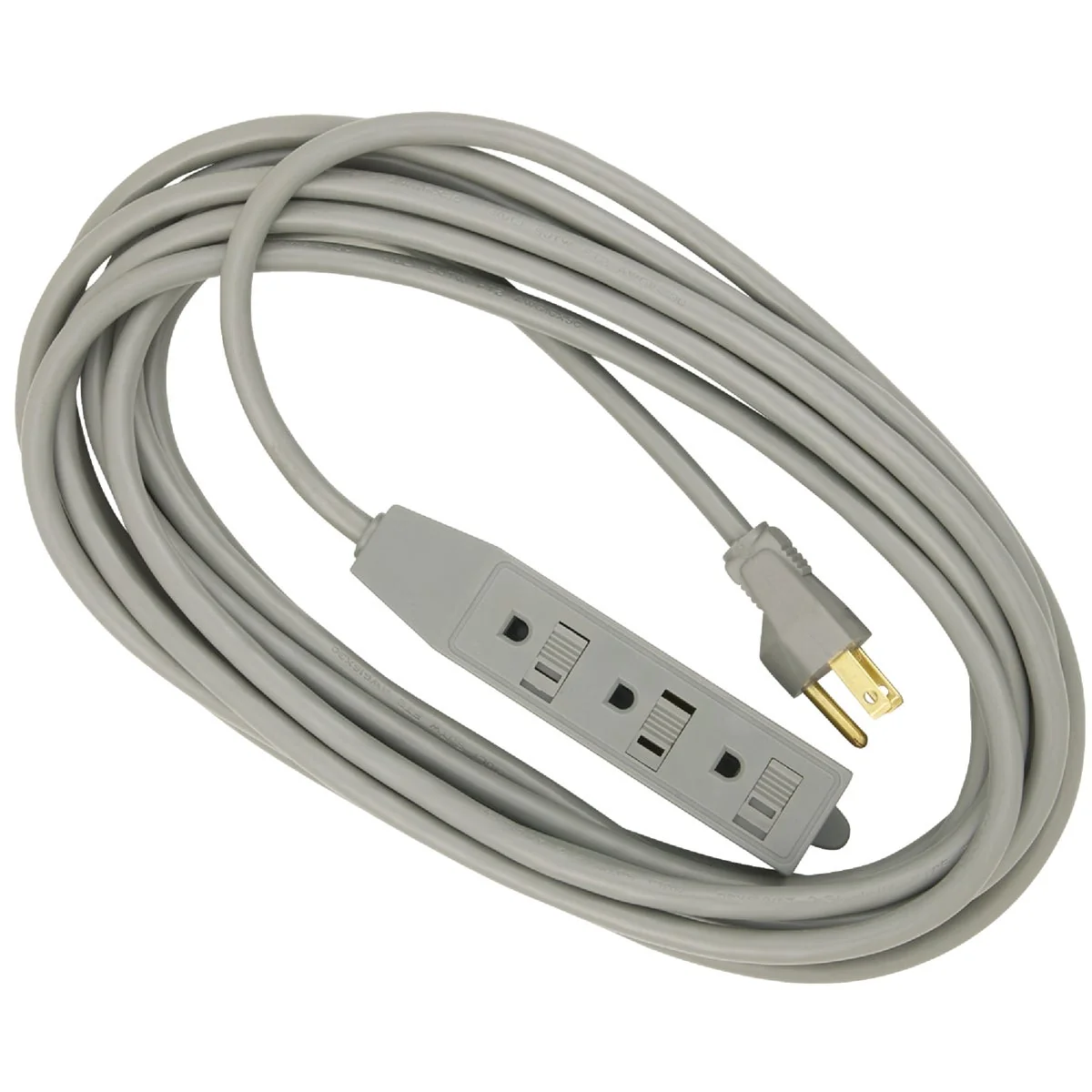 Specialty Do it 20 Ft. 16 3 3-Outlet Gray Extension Cord Eco-Friendly