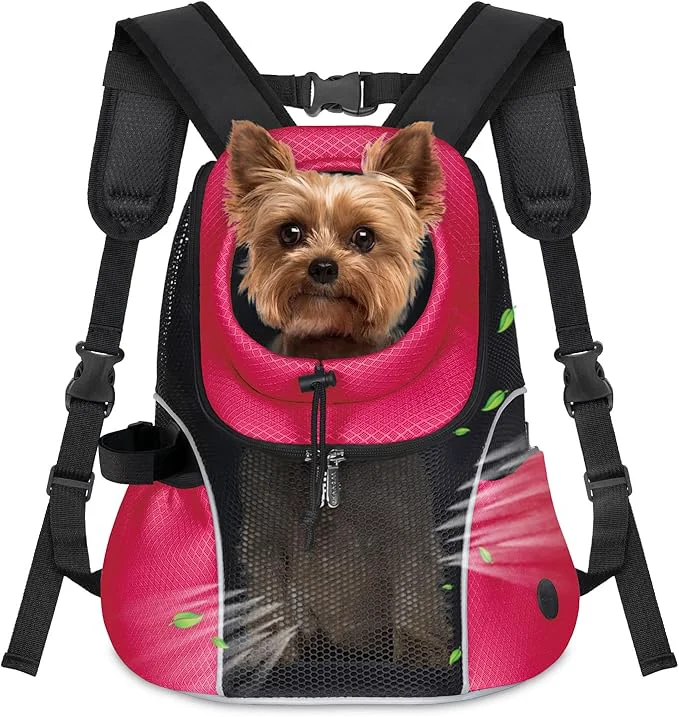 Advanced WOYYHO Pet Dog Carrier Backpack Small Dog Front Backpack Ventilated Mesh Dog Elegant