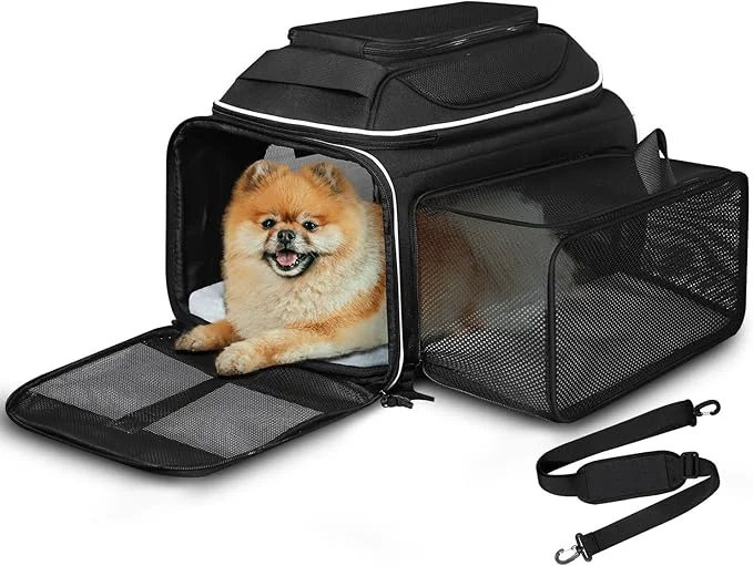 Luxury Petskd Top and Side Expandable Pet Carrier 17x11x9.5 Inches Alaska Airline Crafted