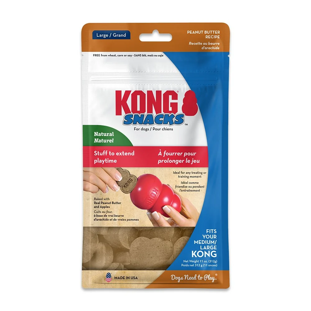 Consistent KONG Stuff’N Snacks Dog Treats Peanut Butter Large 11-oz Fast