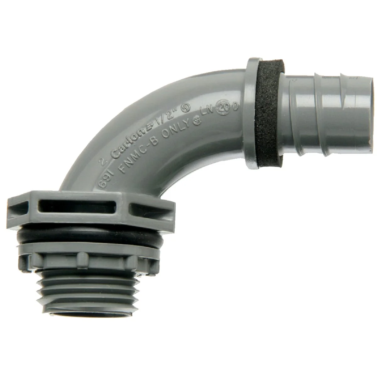 World-Class Carlon 1 2 In. 90 Deg Non-Metallic Liquid Tight Fitting Soft