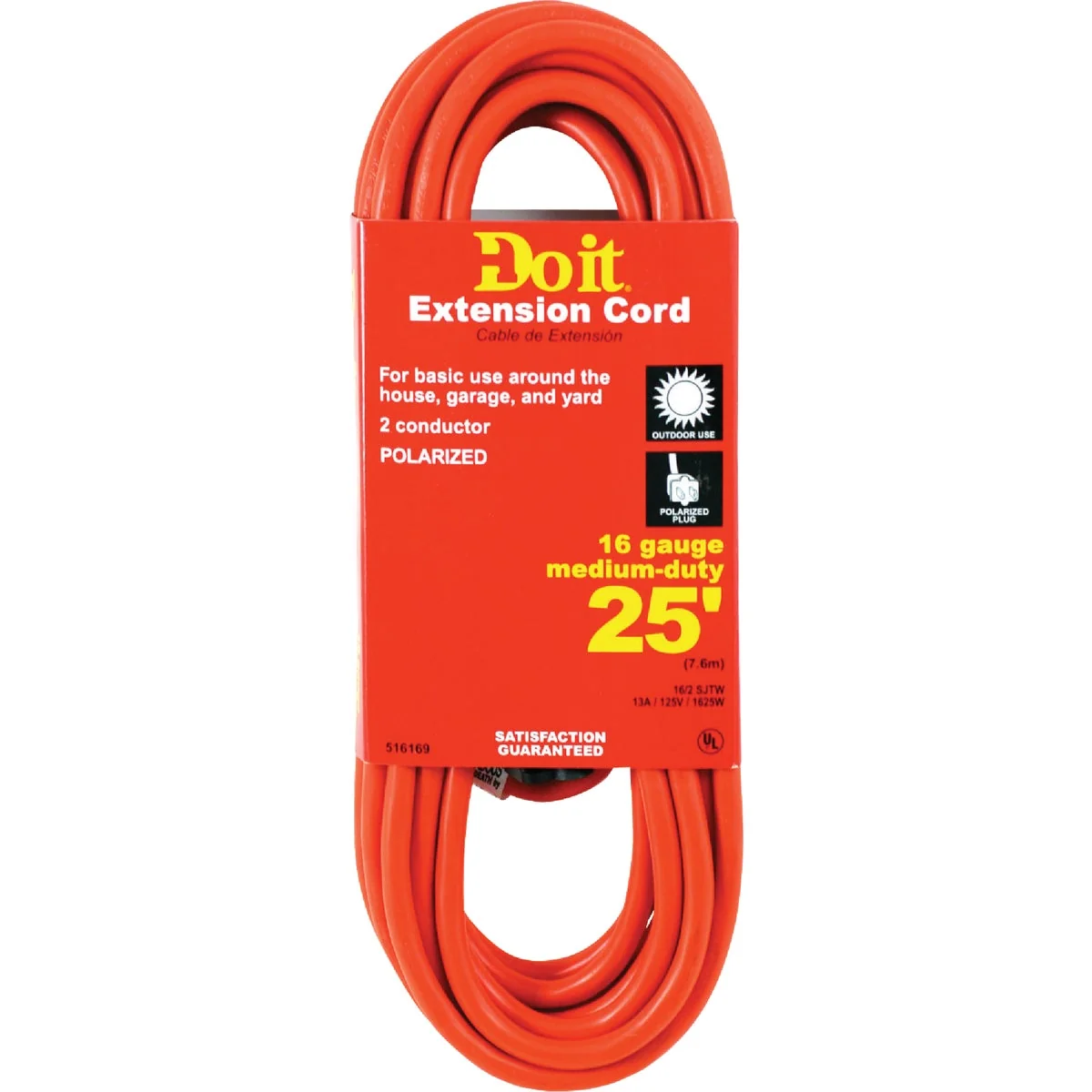 Traditional Do it 25 Ft. 16 2 Polarized Outdoor Extension Cord Trendy
