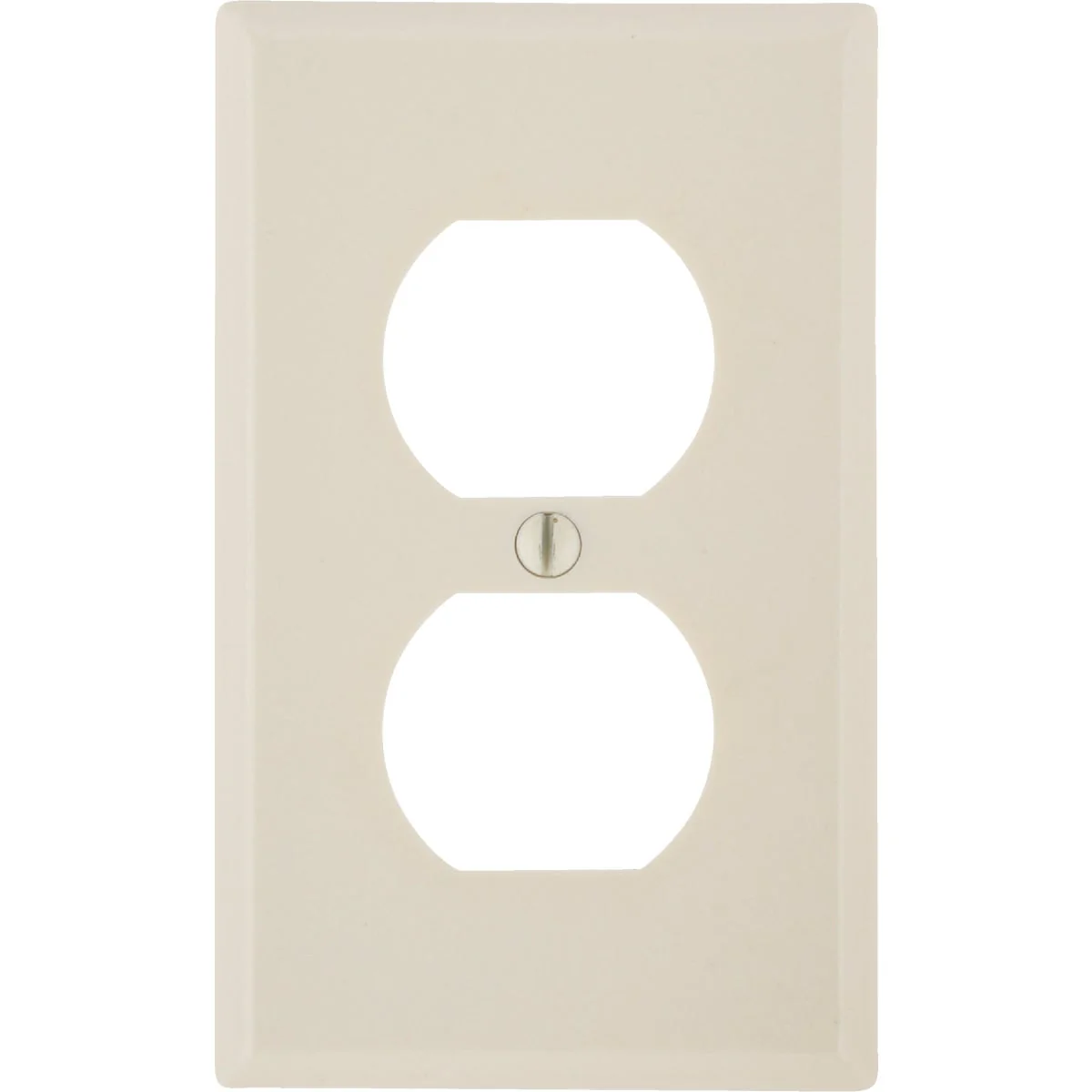 Stylish Leviton 1-Gang Smooth Plastic Outlet Wall Plate Light Almond Sustainable