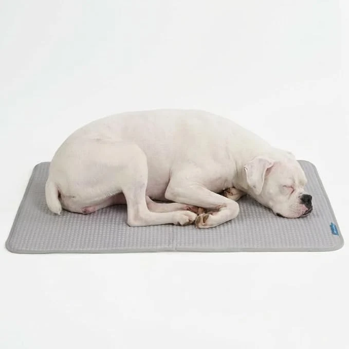 User-Friendly Spark Paws Cooling Mat for Dogs – Self Cooling Dog Mat Pet Cooling Pad for Large Medium Small Dogs – Non-Toxic Non-Gel Washable Cooling Bed – Waffle Grey – Size XLAbout ThisOverview Comfortable