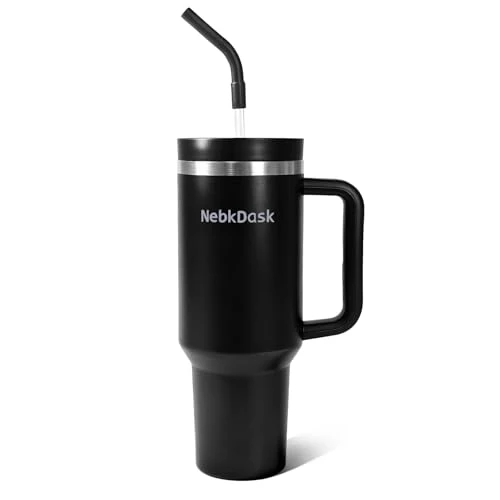 Trendy 40 oz Tumbler with Handle and Straw Fast
