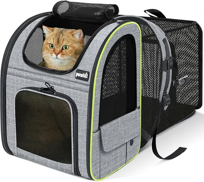 Trusted Pecute Cat Backpack Carrier Expandable Foldable Pet Backpack Professional