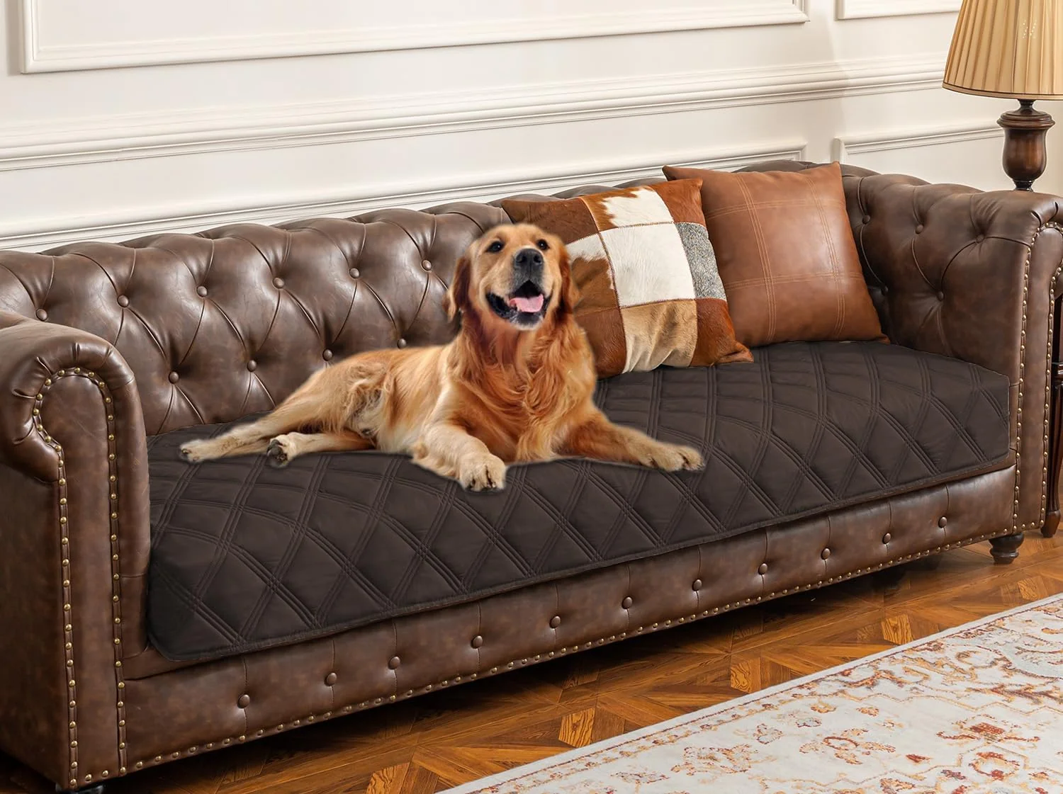 Sophisticated Ameritex Waterproof Dog Bed Cover Pet Blanket with Anti-Slip Back for Furniture Bed Couch Sofa High-Quality
