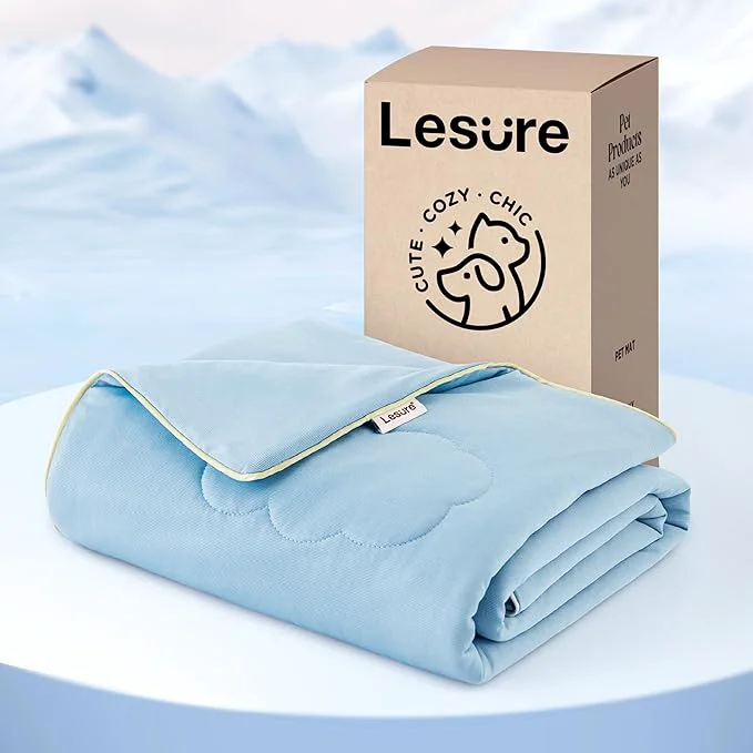 Consistent LE SURE Premium Cooling Blankets for Medium Dogs – Washable Dog Cooling Throw Blanket with Q-MAX 0.4，Durable Self Cooling Pet Mat for Cat Soft Cooling Summer Blanket for Hot Weather Blue 30x40About ThisOverview High-Performance