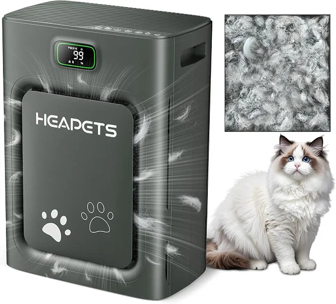 Convenient Pet Air Purifier for Home Large Room 2500 sq ft H13 HEPA Washable Double-Sided Optimized