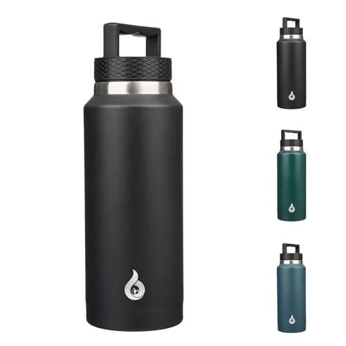 Exclusive 36oz Insulated Water Bottle Stainless Steel Water Bottle with Handle Comfortable