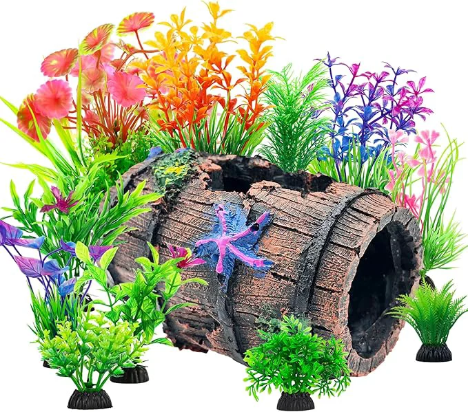 Consistent CousDUoBe Fish Broken Barrel Decor Fish Tank Decorations Betta Fish Tank Long-Lasting