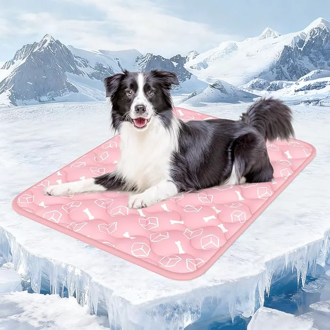 Easy-to-Use Rywell Dog Cooling Mat 2.0 Soft Blush Pink 44 x 32 Thick Durable Cooling Mat for Extra Large Dogs Long-Lasting Cool with Waterproof Color-Changing Arc-Chill Tech Q-Max 0.5 Washable Non-ToxicAbout ThisOverview Certified