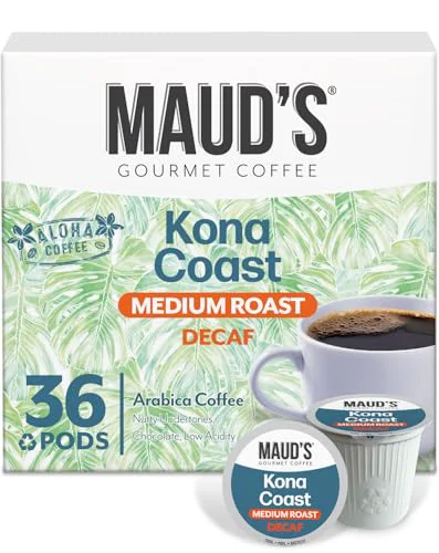 Premium Material Maud s Decaf Kona Coffee Pods 36 Count Reliable