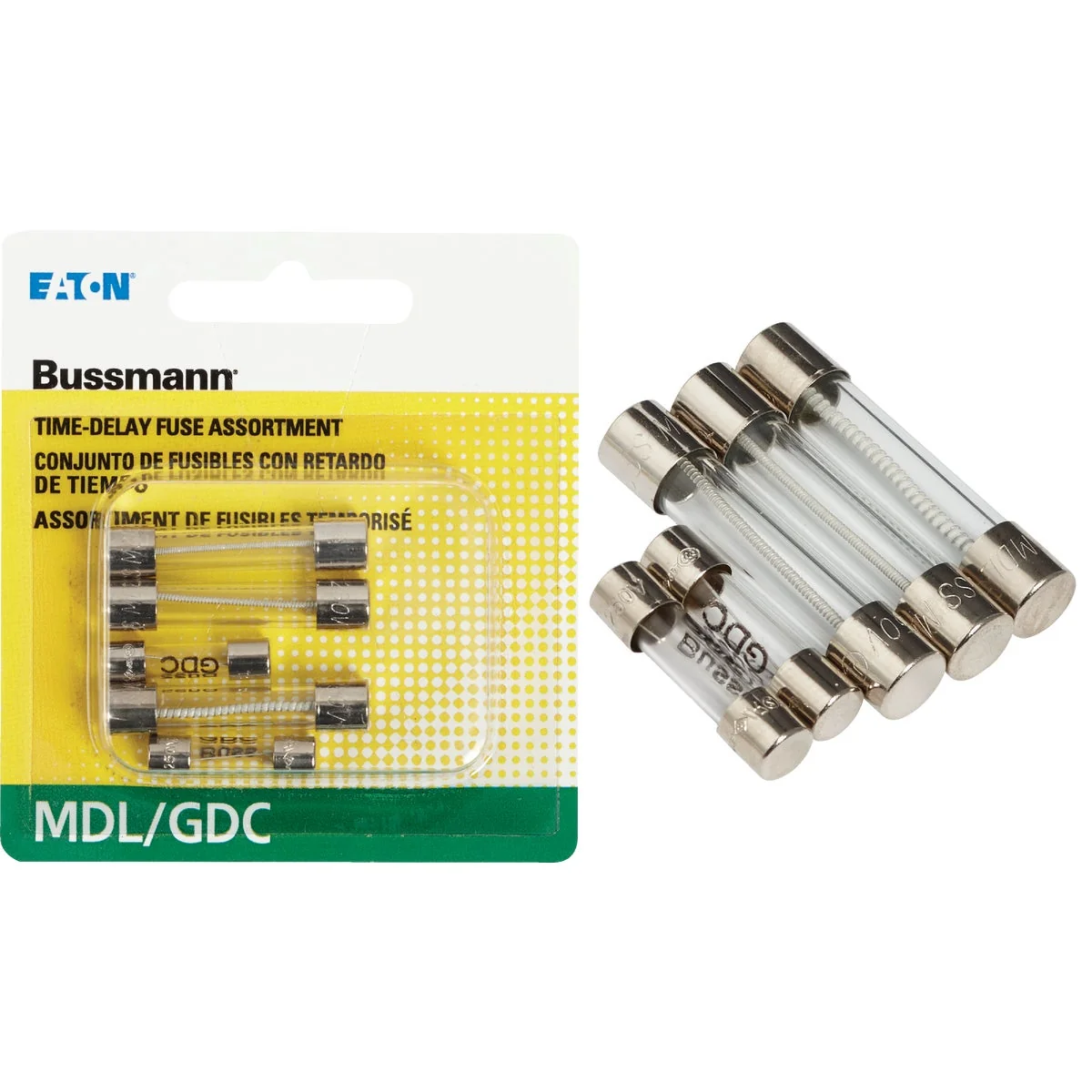 Responsible Bussmann 1 2A 1A 2A MDL GDC Glass Tube Electronic Fuse 5-Pack Reusable