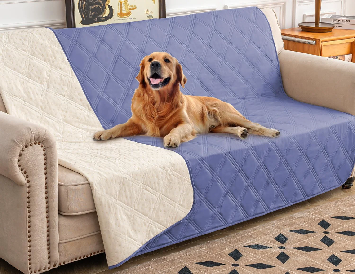 Unique Ameritex Waterproof Dog Bed Cover Pet Blanket with Anti-Slip Back for Furniture Bed Couch Sofa First-Class