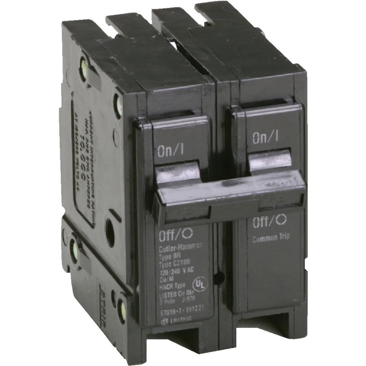 Traditional Eaton BR 25A Double-Pole Standard Trip Circuit Breaker Convenient