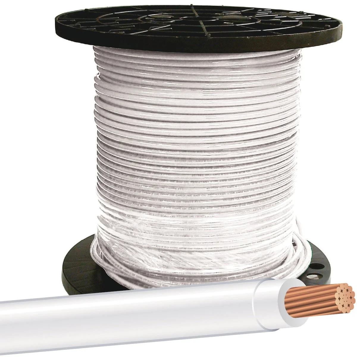 Reusable Southwire 500 Ft. 8 AWG Stranded White THHN Electrical Wire Eco-Friendly