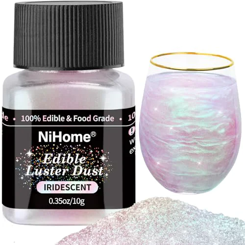 Contemporary Edible Food Grade Glitter Powder Glimmer Luster Dust Metallic Fancy Food Decorating Sprinkle Glimmery Dust for Drink Wine Beverage Cake Bakery Vegan Allergen Fine