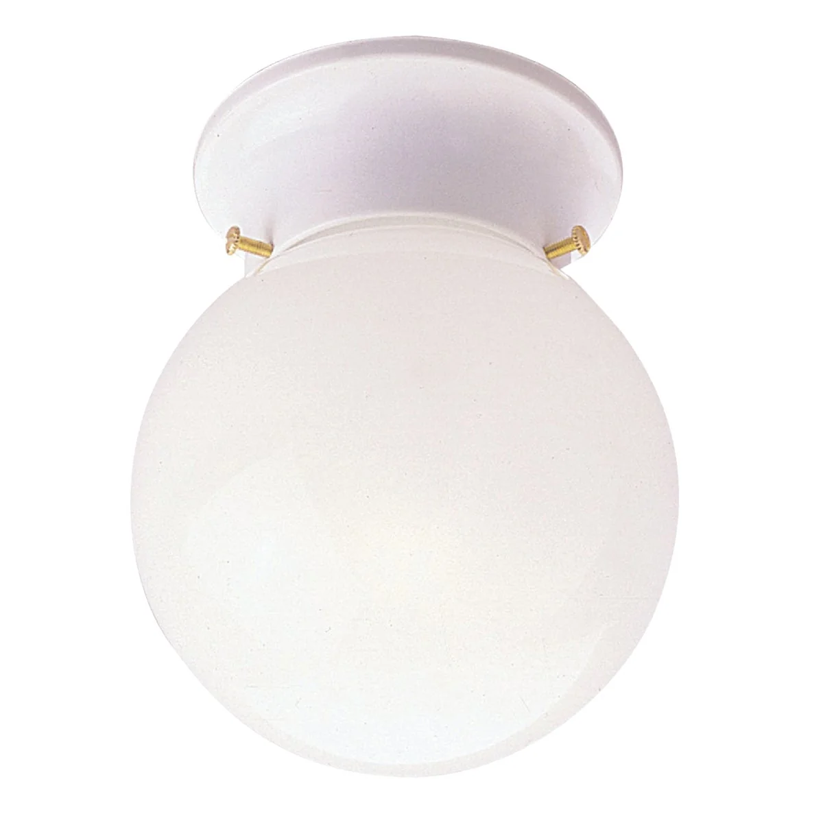 Crafted Home Impressions 6 In. White Incandescent Flush Mount Ceiling Light Fixture Optimized
