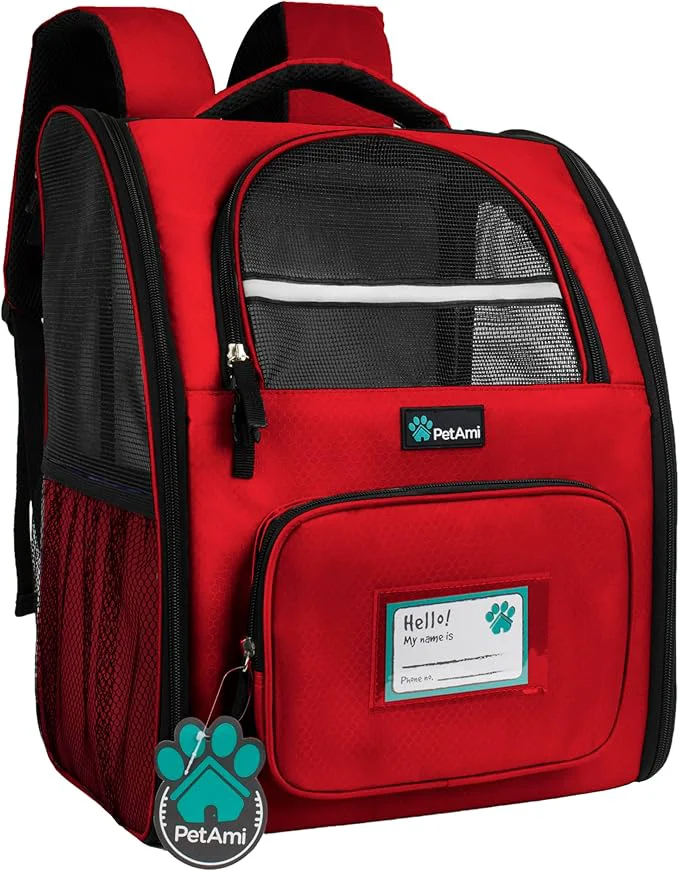 Superior PetAmi Dog Backpack Carrier for Small Large Cat Ventilated Pet Hiking Backpack Flexible