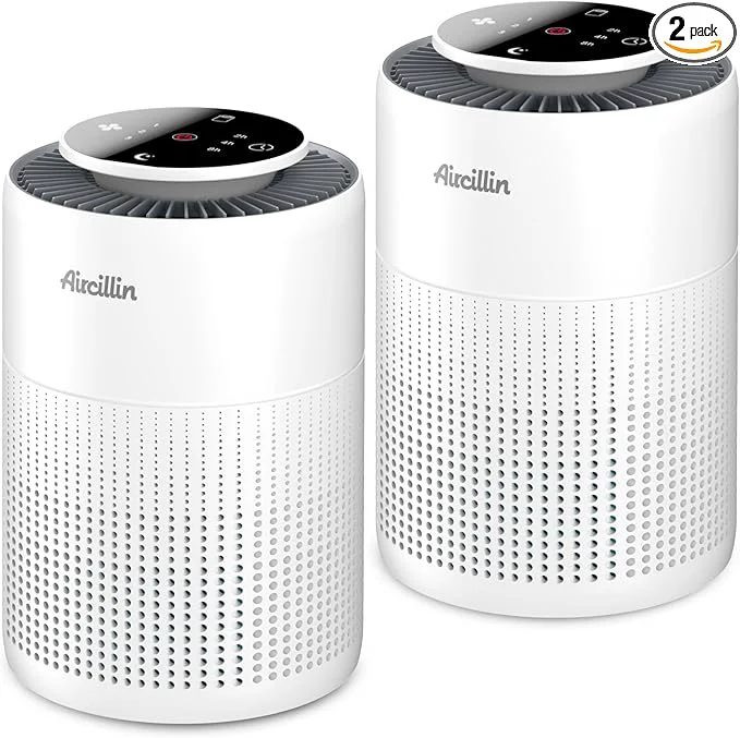Prestigious 2 Pack Air Purifiers for Home Bedroom H13 True HEPA Air Filter Cleaner Soft