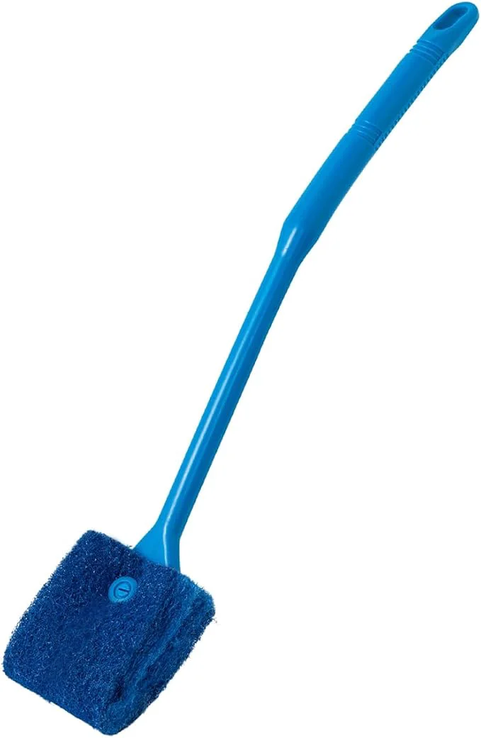 Soft SLSON Aquarium Algae Scraper Double Sided Sponge Brush Cleaner Long Handle Fish Easy-to-Use