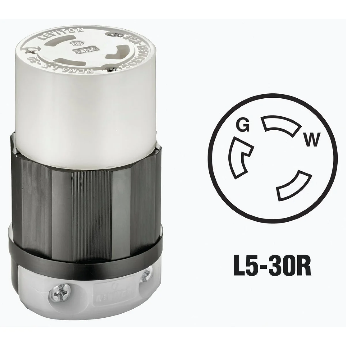 Practical Leviton 30A 125V 3-Wire 2-Pole Industrial Grade Locking Cord Connector Premium Material