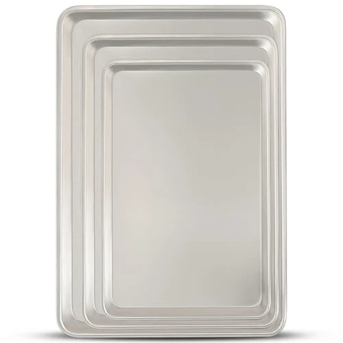 Stylish Baking Sheet Pan Set of 3 3 Count Lightweight