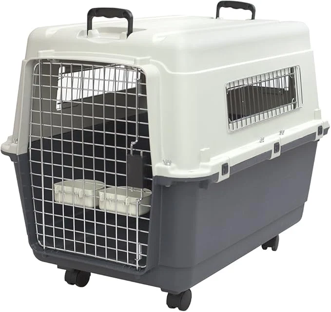 Refined SportPet Airline Compliant LARGE 28.75 Travel Dog Kennel-Durable Plastic Modern