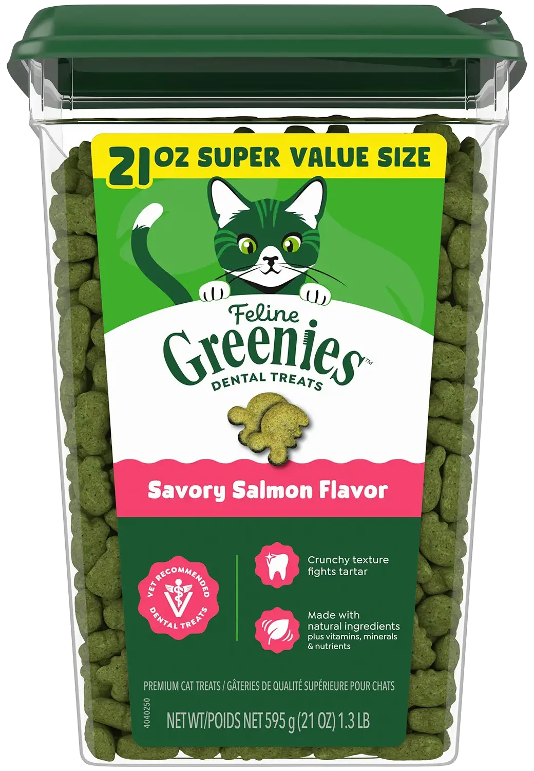 Artisan Greenies Feline Savory Salmon Adult Cat Dental Treats 21-oz Exclusive